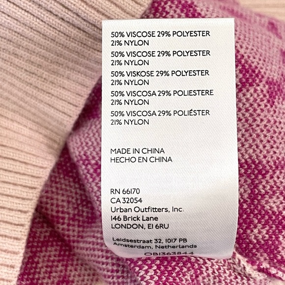 Anthropologie Maeve Jacquard Sweater Vest V Neck Pink Jaguar Cat Print XS - Picture 15 of 15